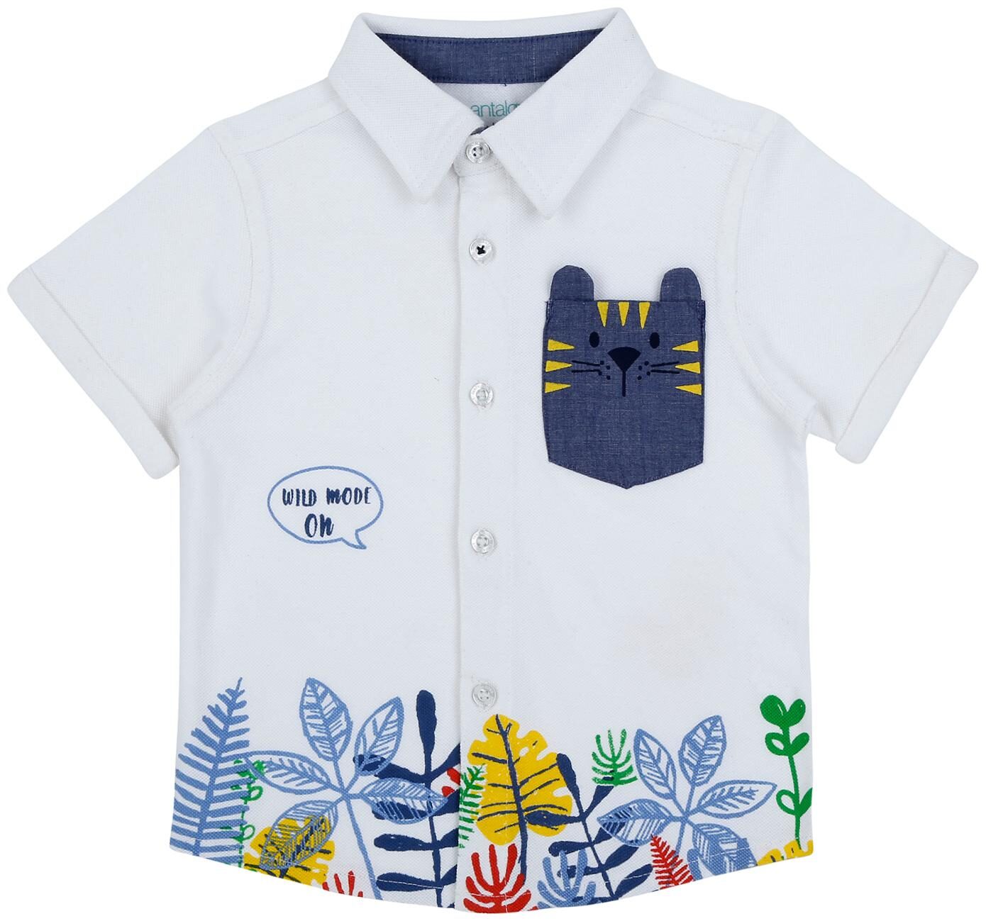 

Pantaloons Baby Cotton Printed Shirt for Baby Boy - White