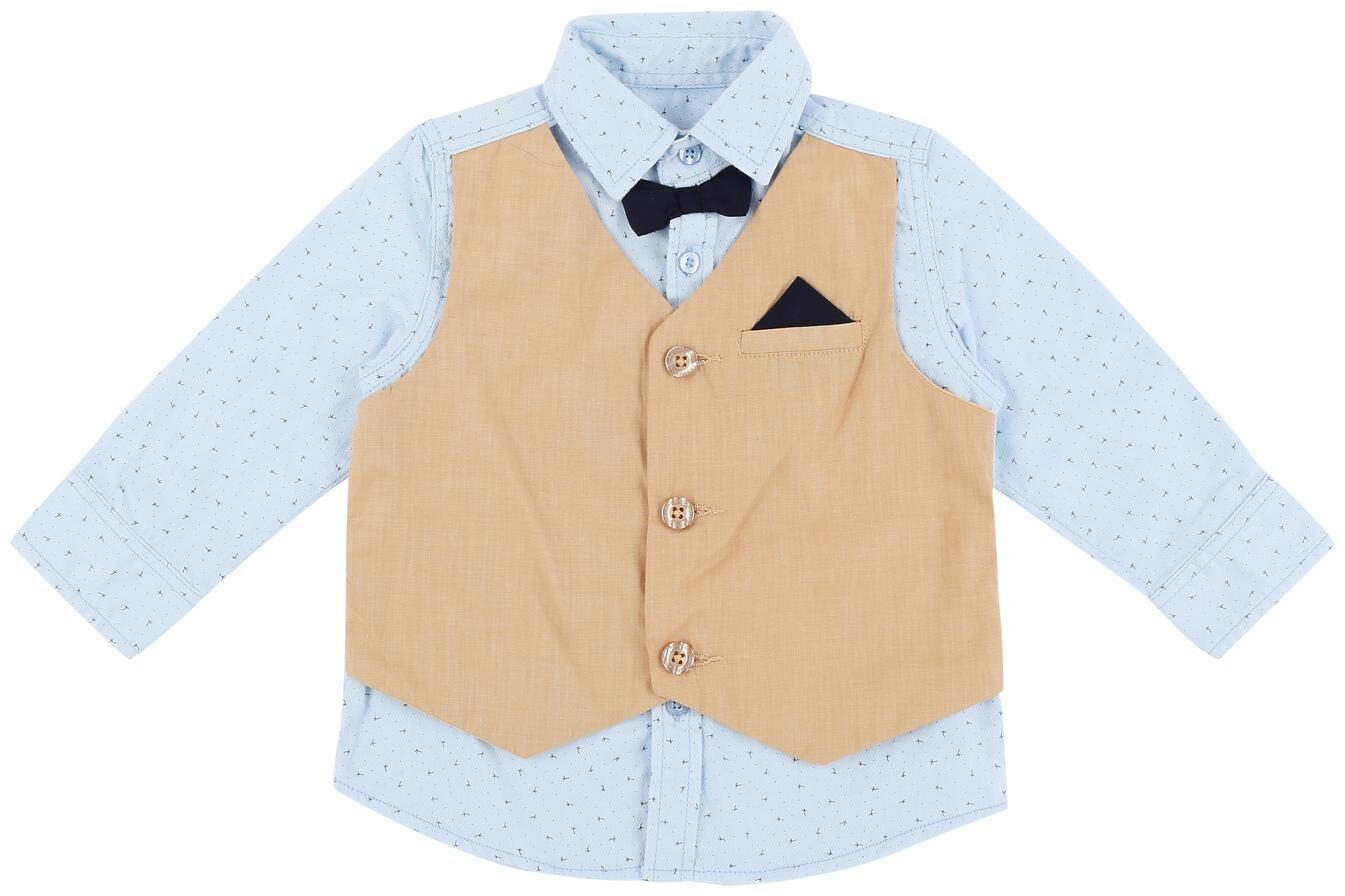 

Pantaloons Baby Cotton Printed Shirt for Baby Boy - Blue