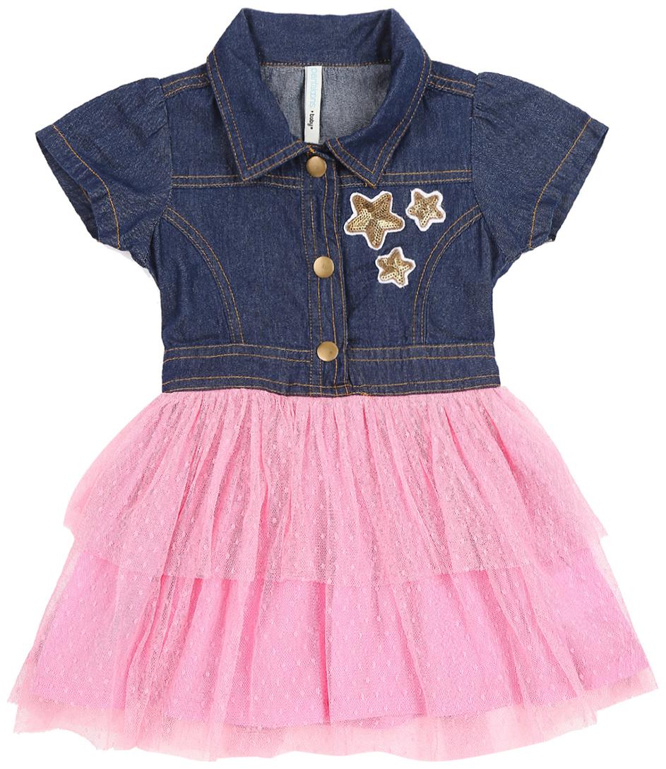 

Pantaloons Baby Baby girl Poly cotton Solid Collar frock - Blue