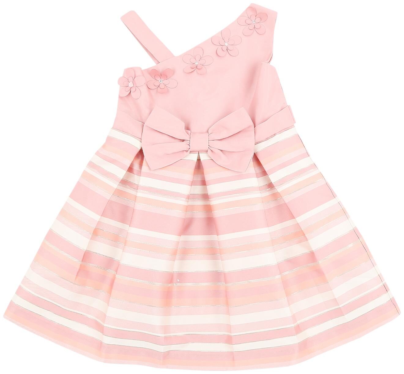 

Pantaloons Baby Baby girl Poly cotton Striped Princess frock - Pink