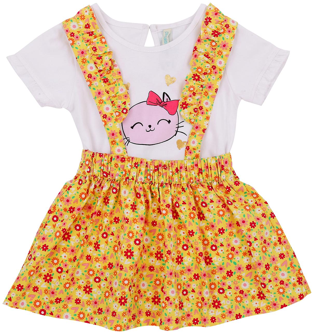

Pantaloons Baby Baby girl Cotton Printed Winterwear onesie and romper - Yellow White