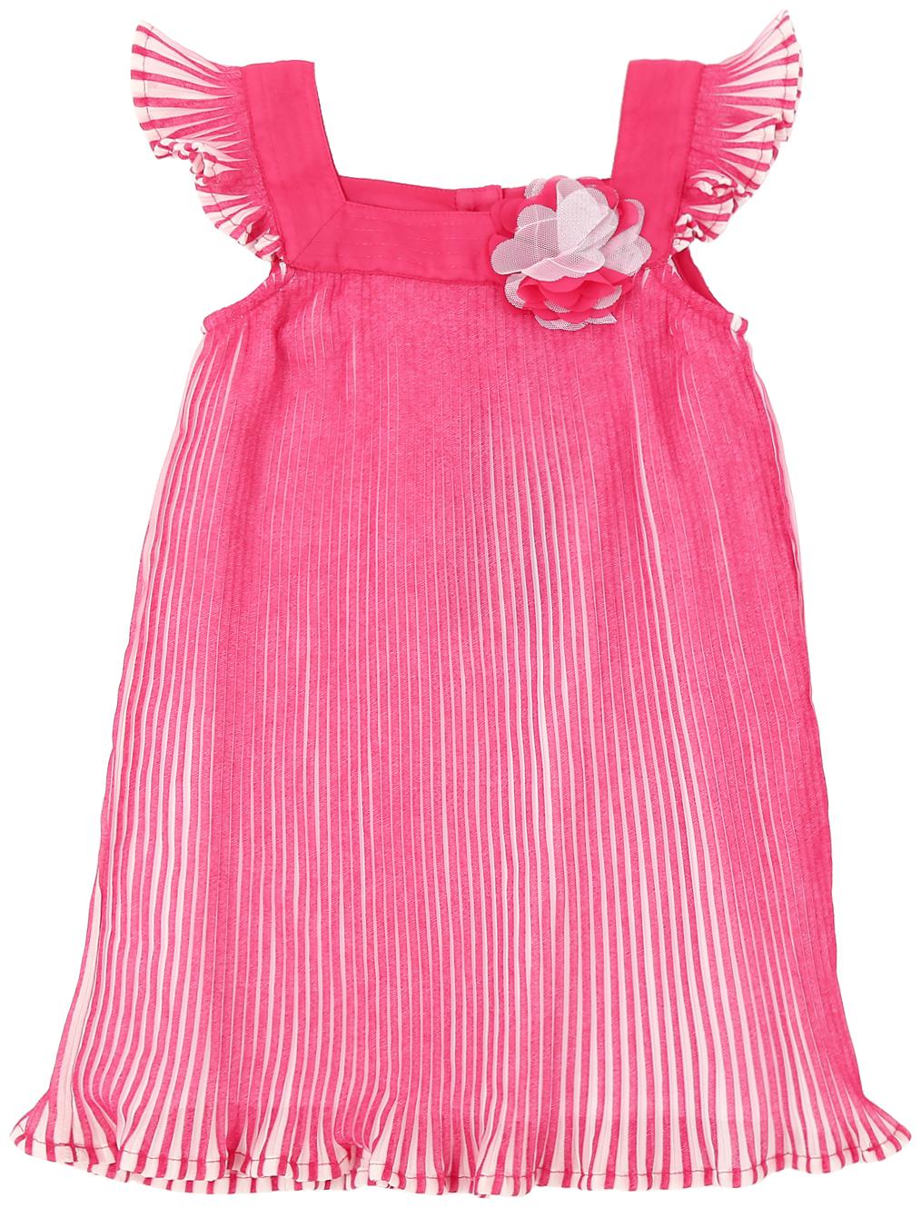 

Pantaloons Baby Baby girl Poly cotton Striped Princess frock - Pink