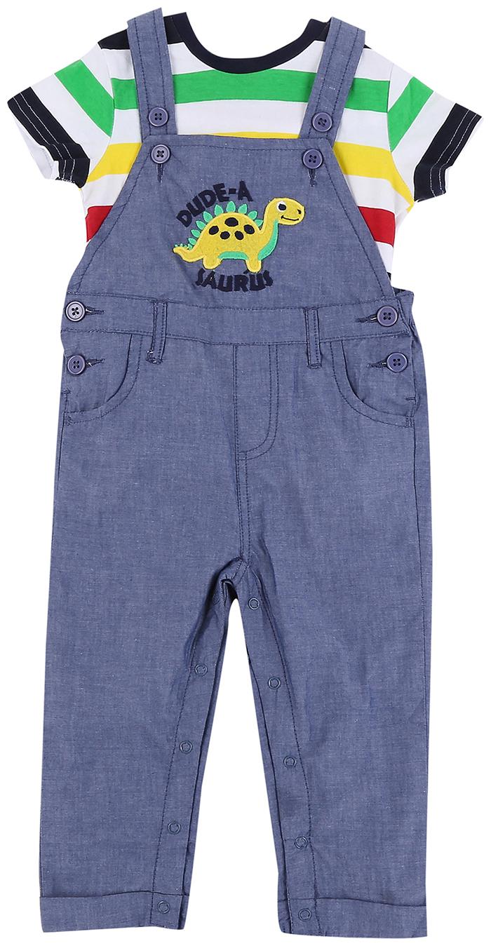 

Pantaloons Baby Baby boy Cotton Printed Winterwear onesie and romper - Blue