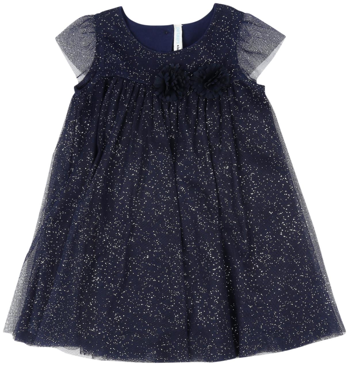 

Pantaloons Baby Baby girl Poly cotton Embellished Princess frock - Blue