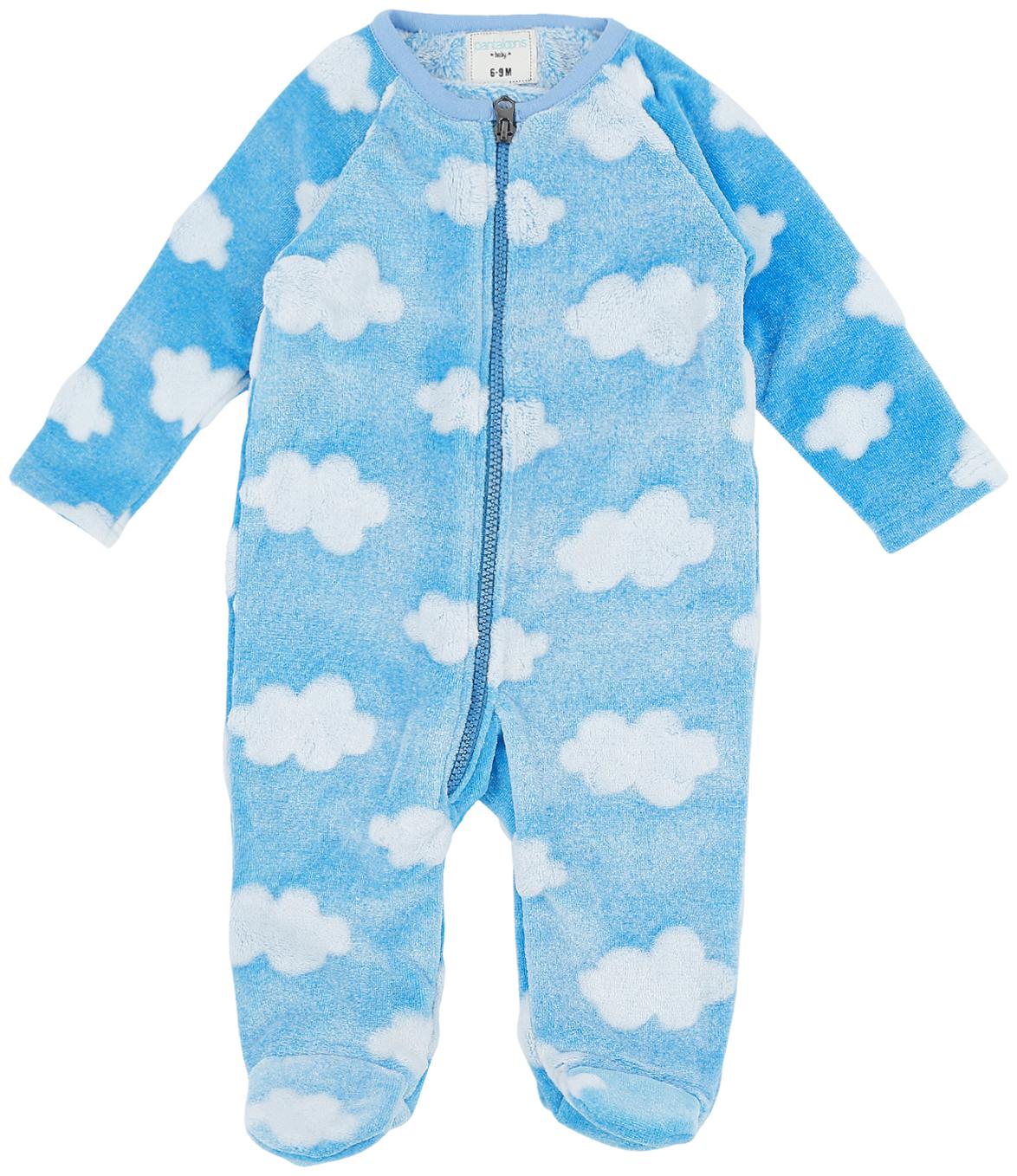 

Pantaloons Baby Baby boy Polyester Printed Sleep suit - Blue
