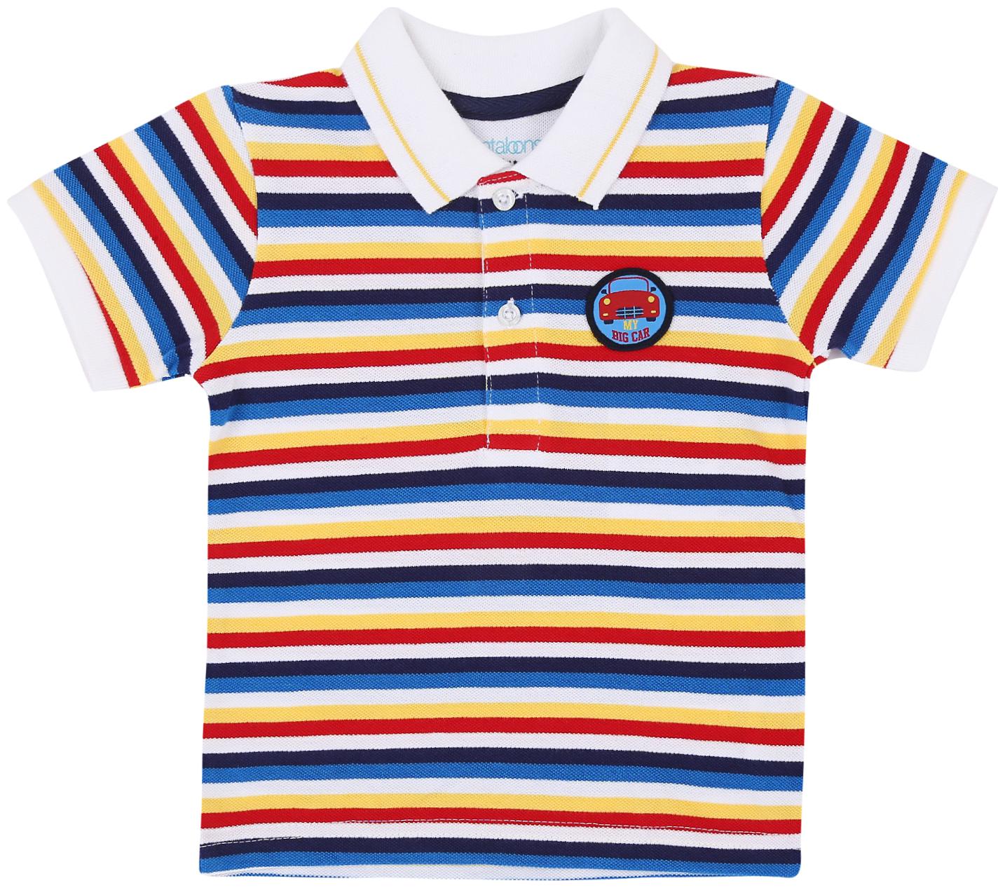 

Pantaloons Baby Cotton Striped T shirt for Baby Boy - Multi