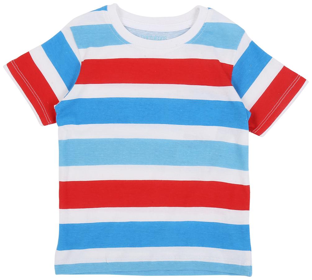 

Pantaloons Baby Cotton Striped T shirt for Baby Boy - Red