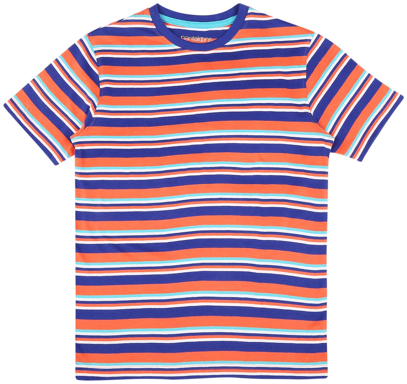 

Pantaloons Junior Boy Cotton Striped T-shirt - Multi