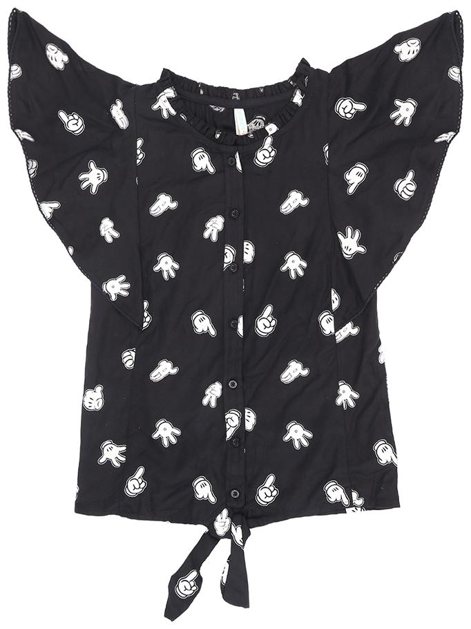 

Pantaloons Junior Girl Rayon Printed Top - Black