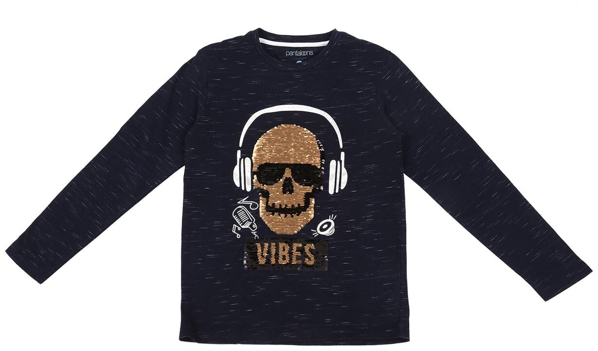 

Pantaloons Junior Boy Cotton Printed T-shirt - Blue