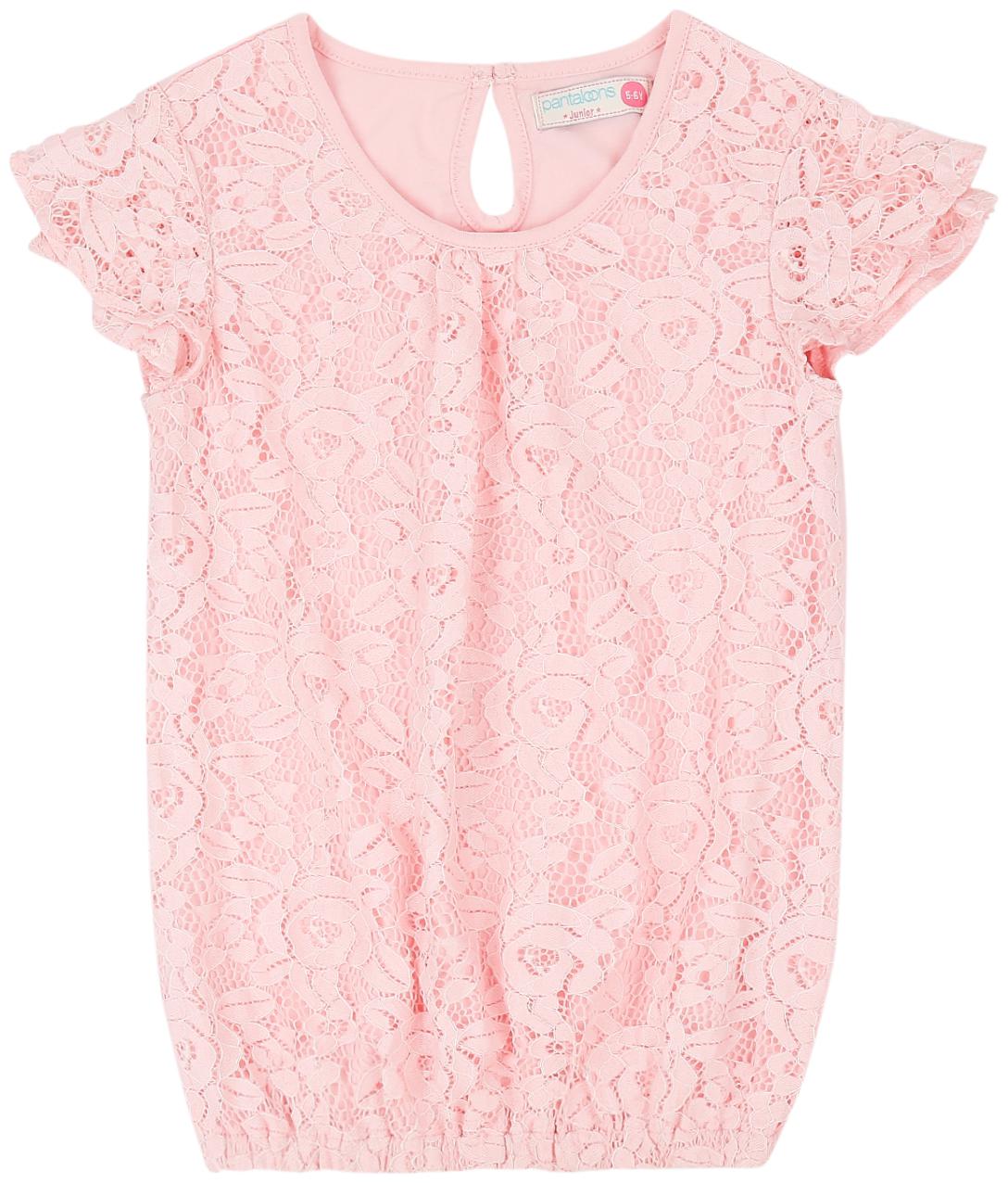 

Pantaloons Junior Girl Polyester Self design Top - Pink