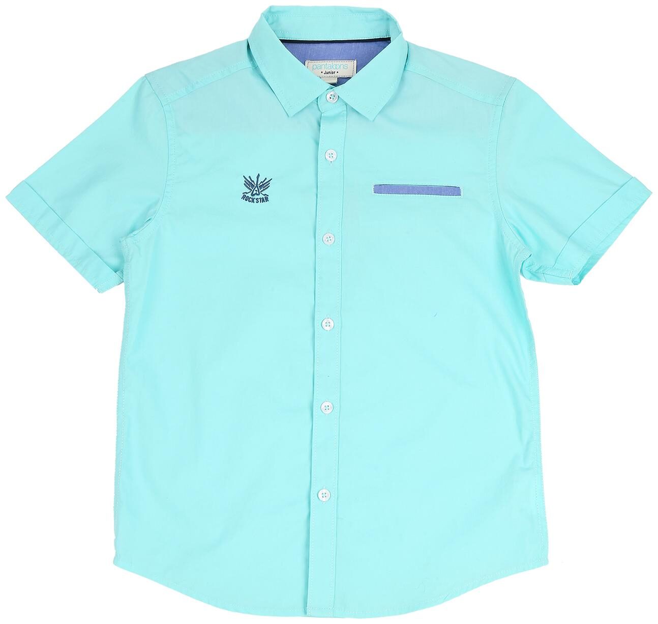 

Pantaloons Junior Boy Cotton Solid Shirt Green