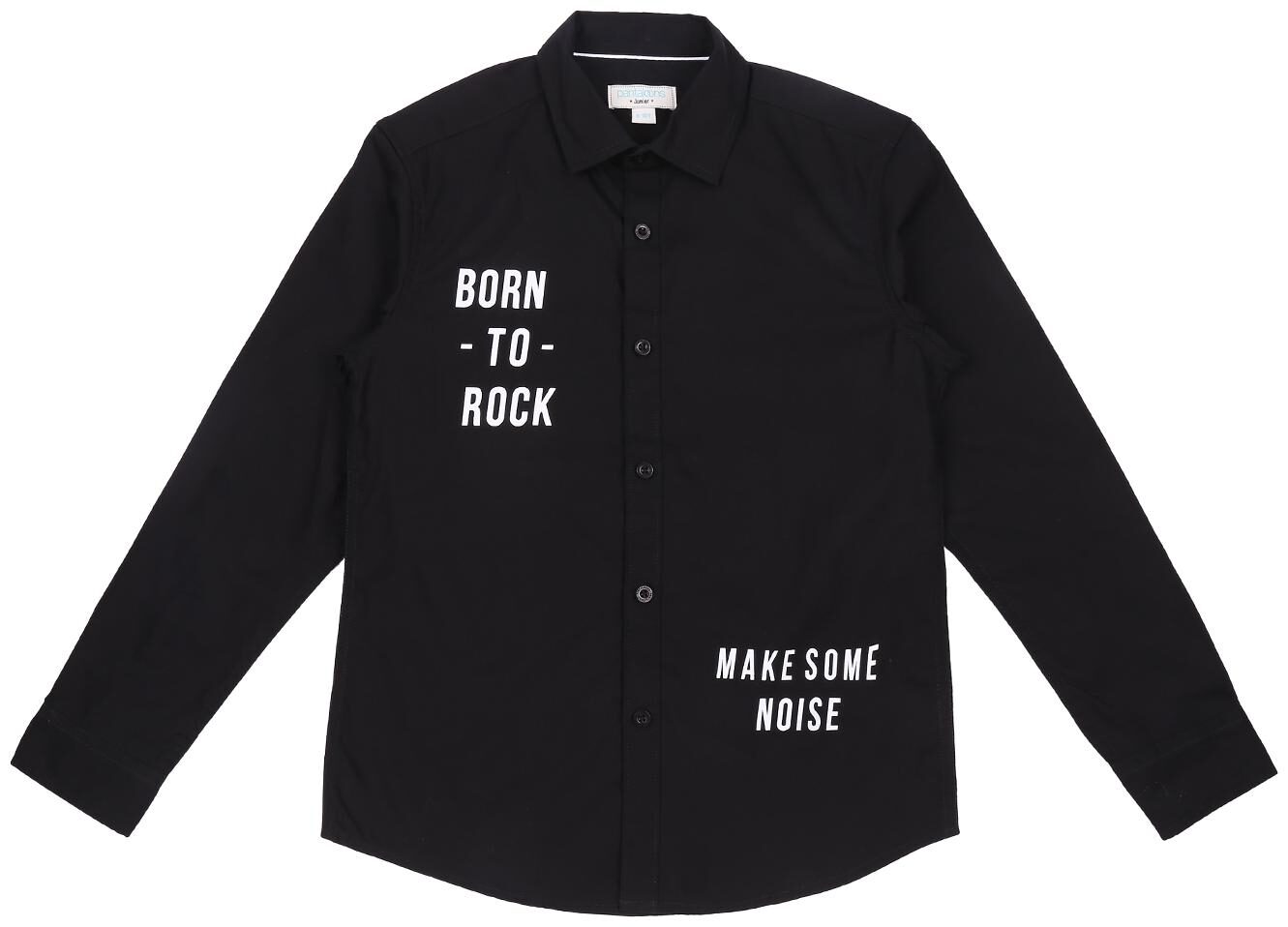 

Pantaloons Junior Boy Cotton Printed Shirt Black