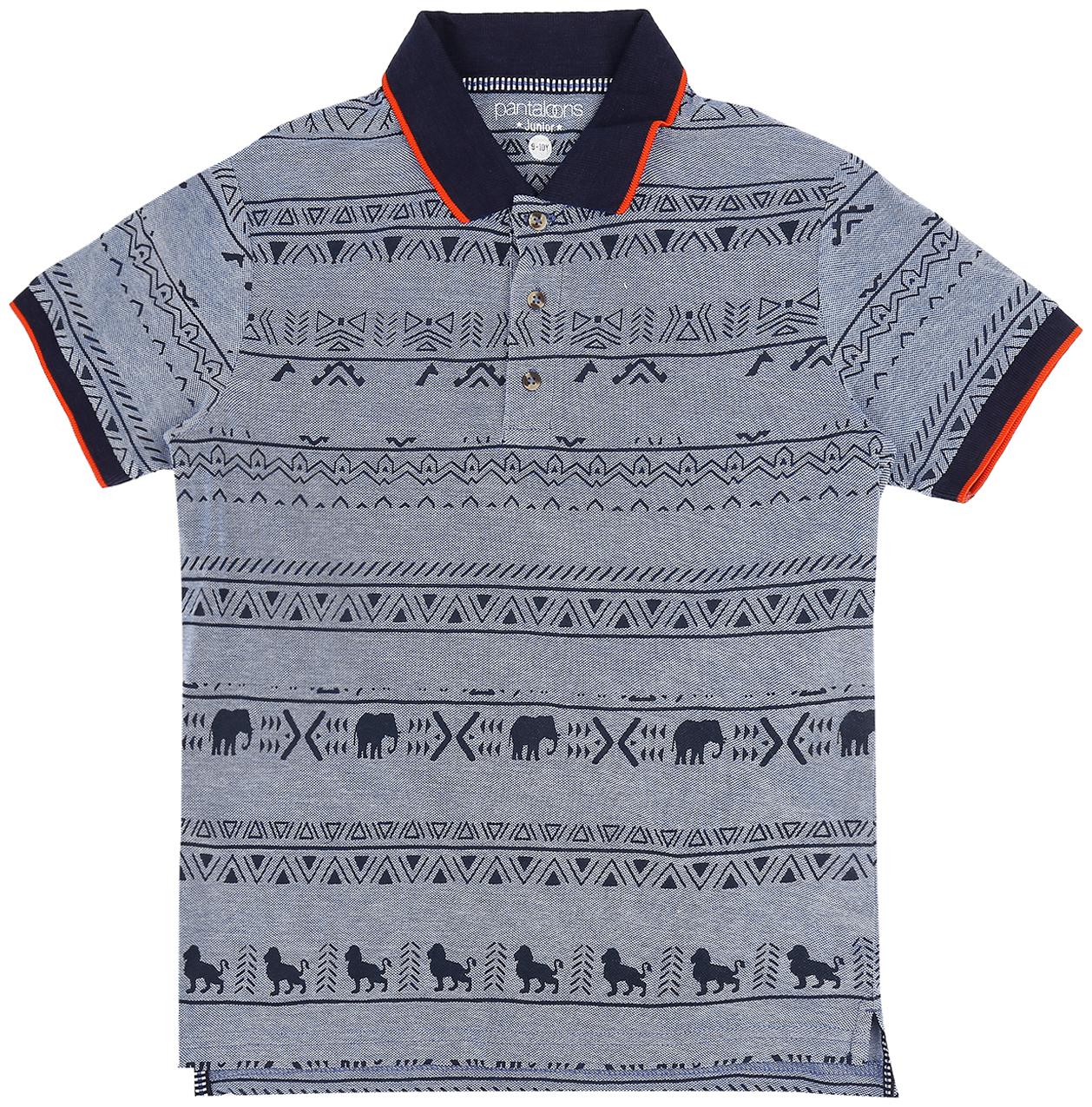 

Pantaloons Junior Boy Cotton Striped T-shirt - Blue