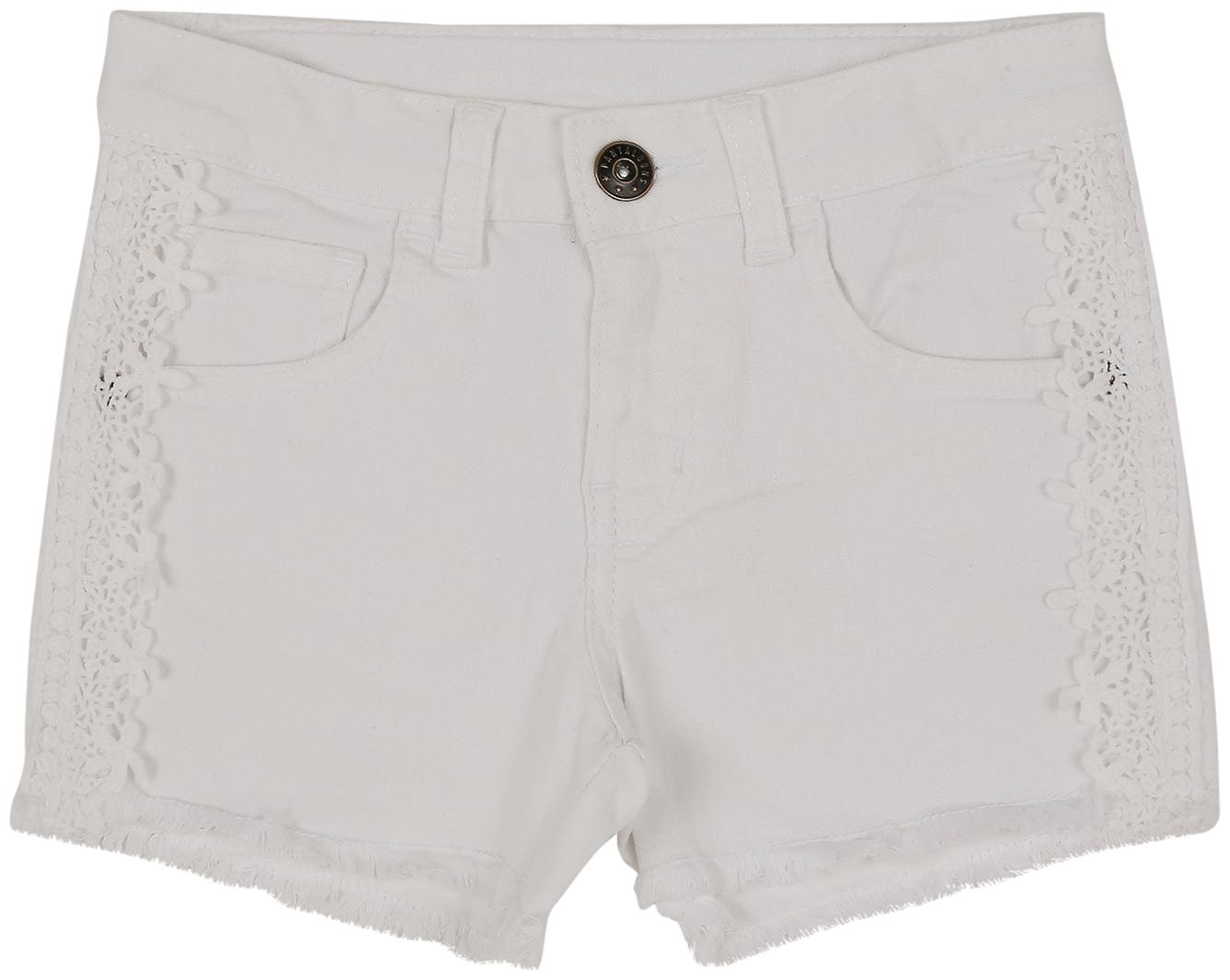 

Pantaloons Junior Girl Cotton Solid Regular shorts - White