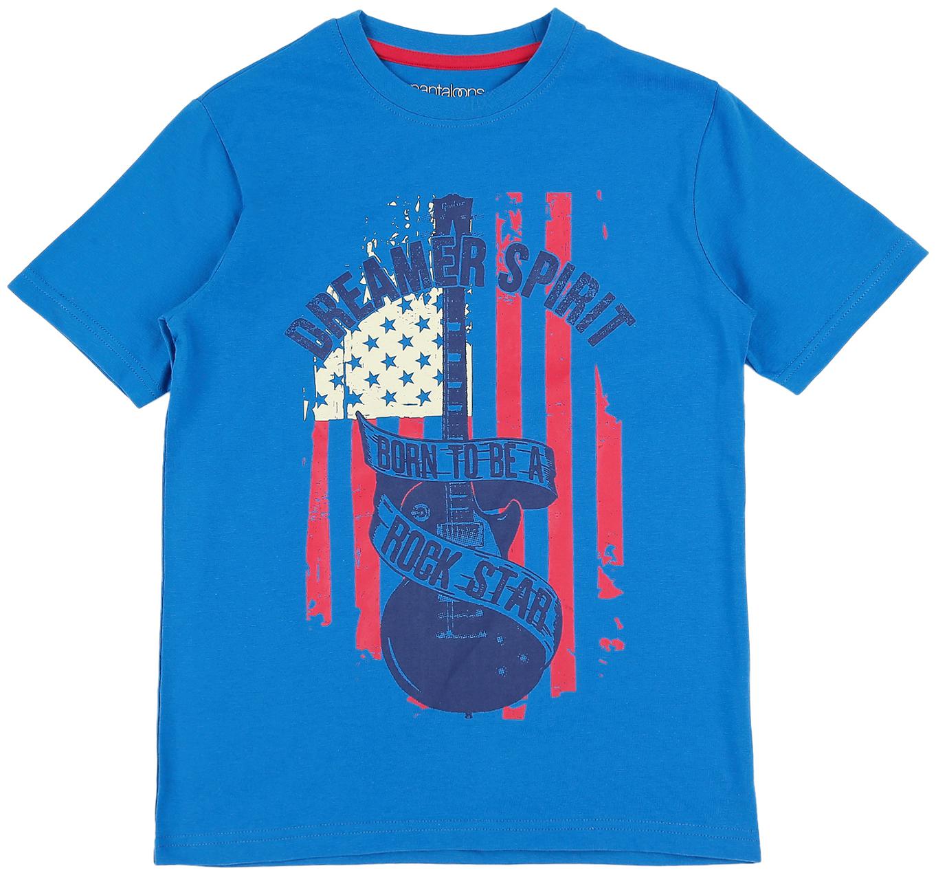 

Pantaloons Junior Boy Cotton Printed T-shirt - Blue