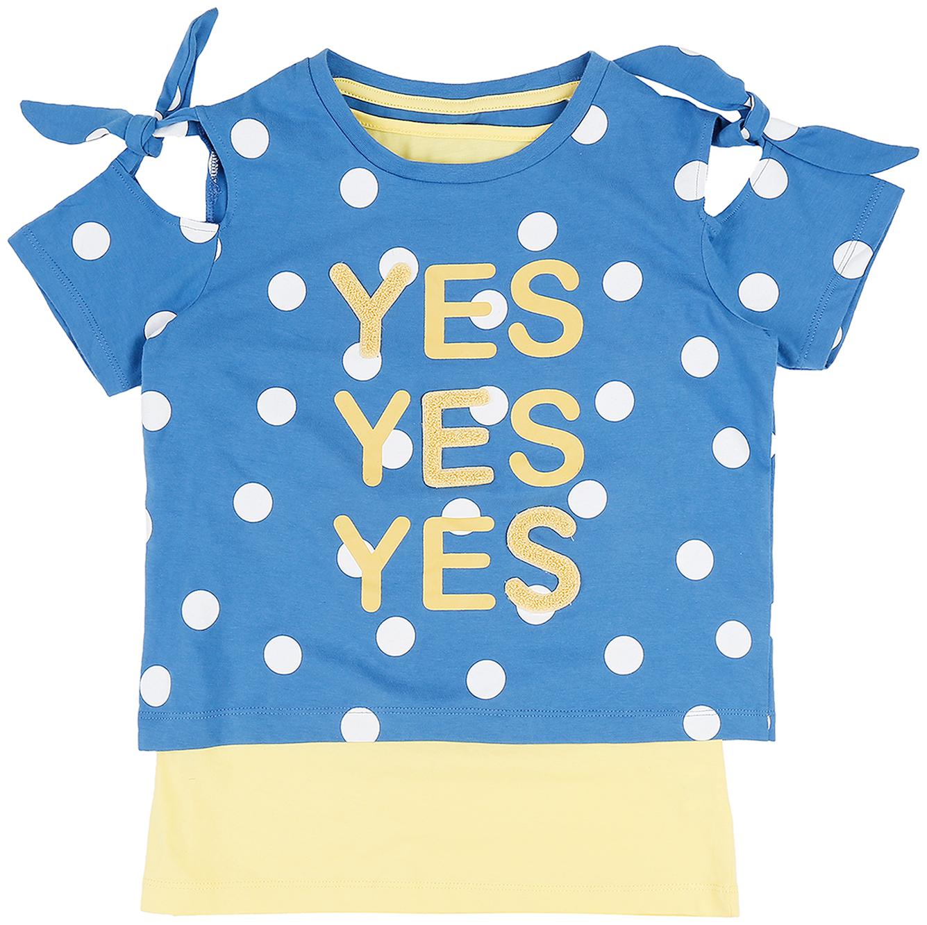 

Pantaloons Junior Girl Cotton Printed T shirt - Blue