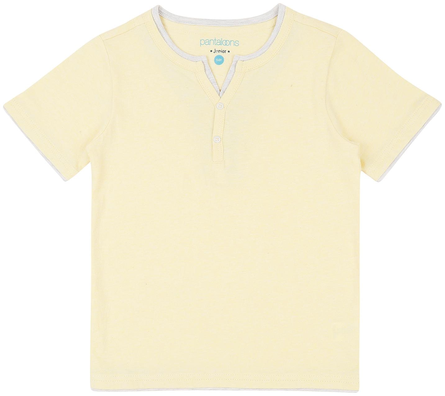 

Pantaloons Junior Boy Cotton Solid T-shirt - Yellow