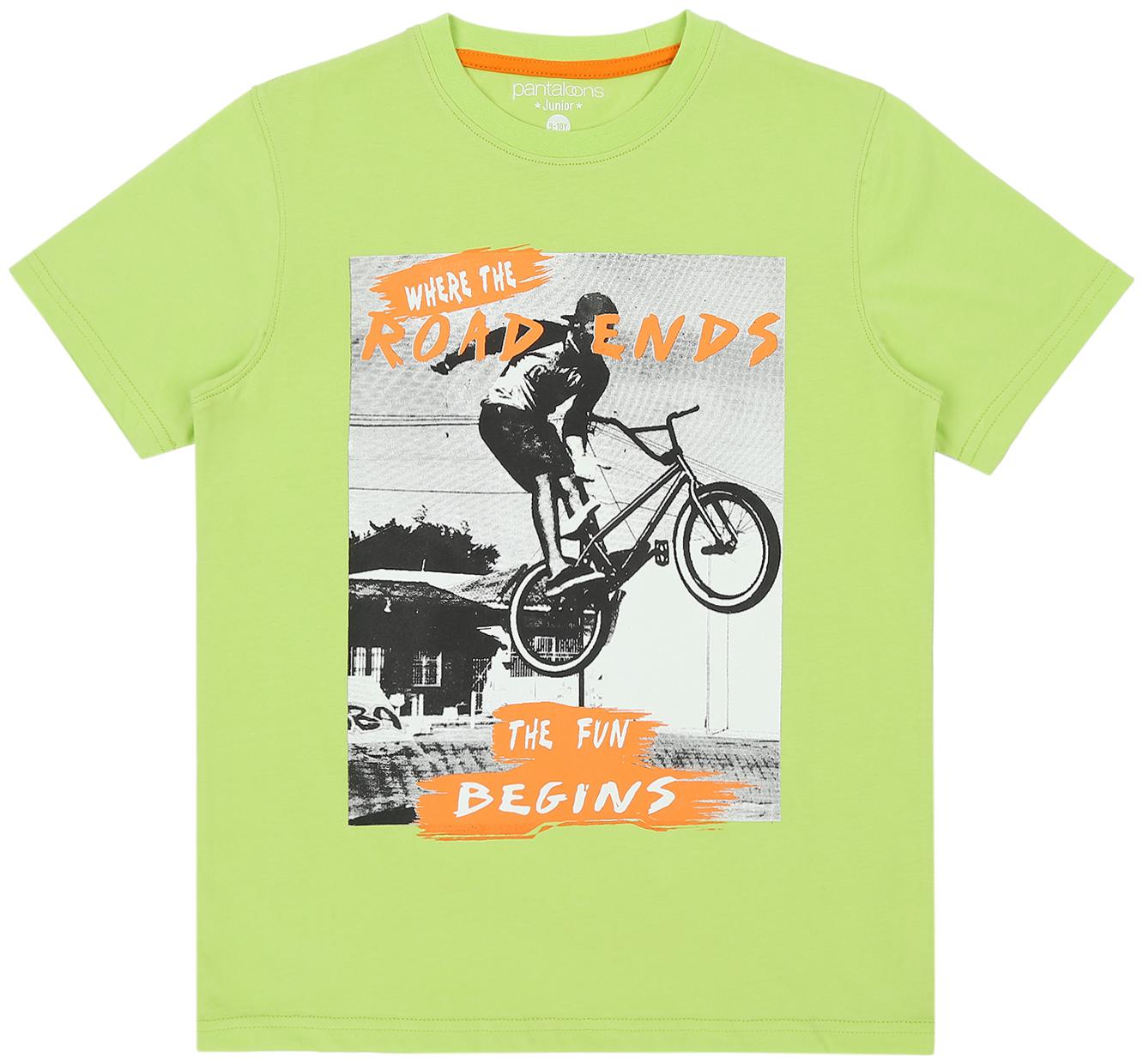

Pantaloons Junior Boy Cotton Printed T-shirt - Green