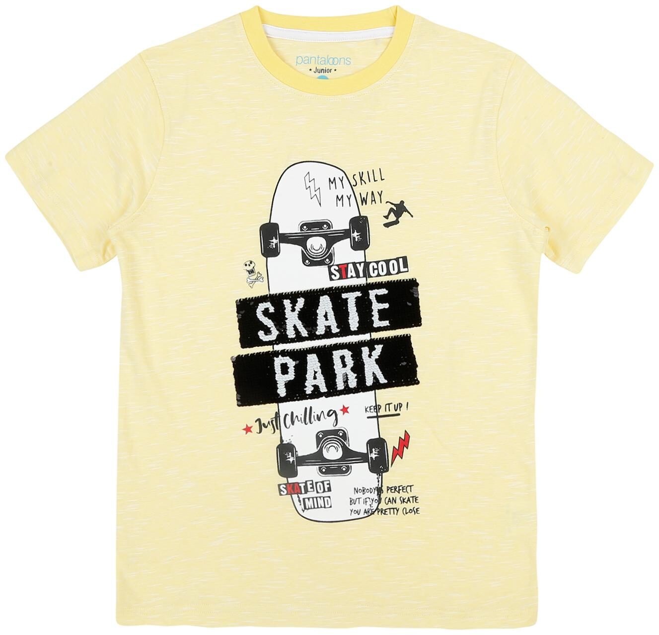 

Pantaloons Junior Boy Cotton Printed T-shirt - Yellow