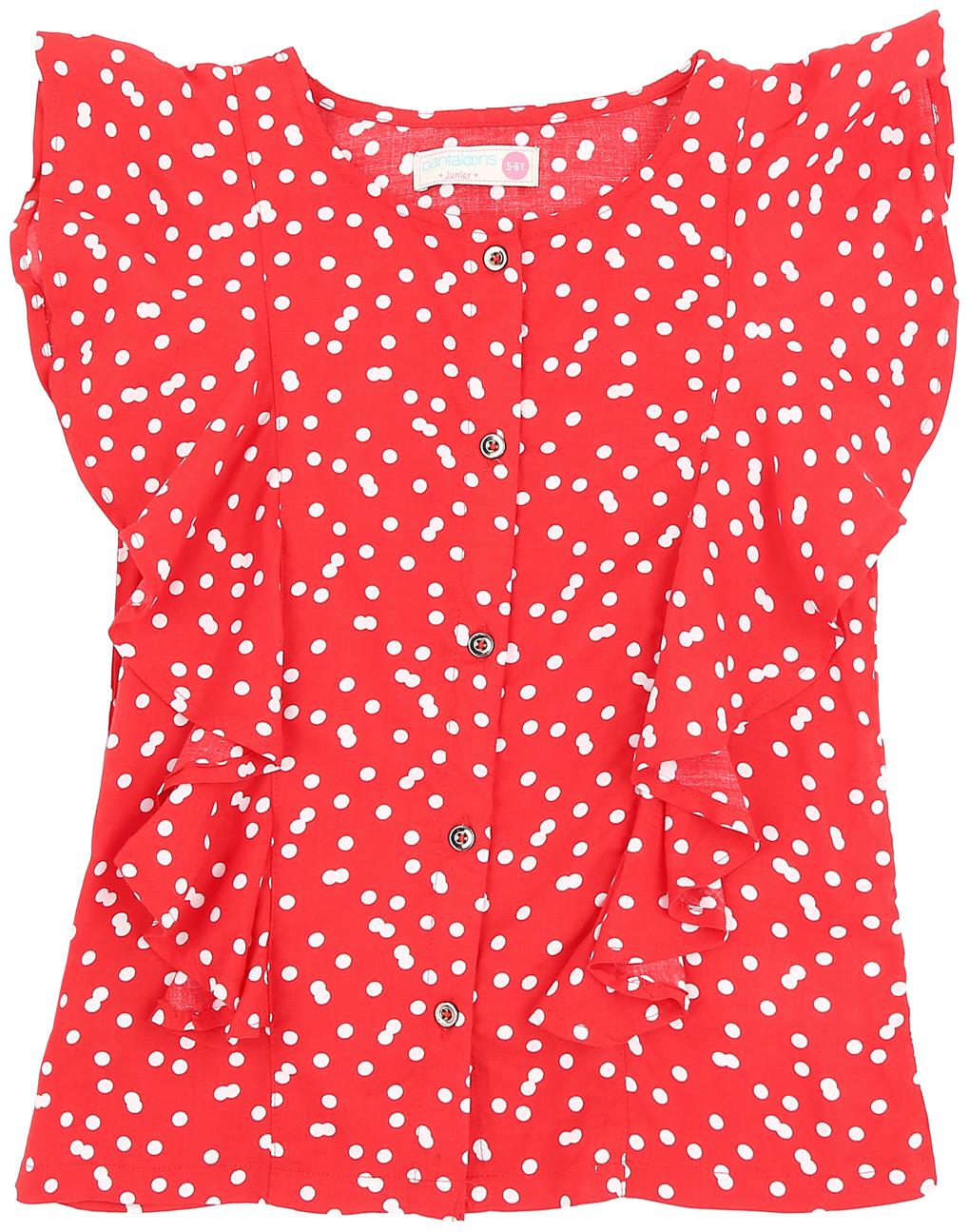 

Pantaloons Junior Girl Cotton Printed Top - Red