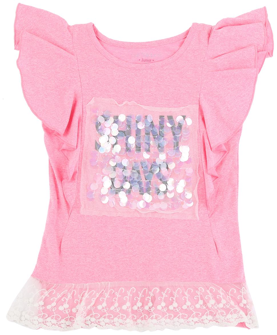 

Pantaloons Junior Girl Cotton Printed T shirt - Pink