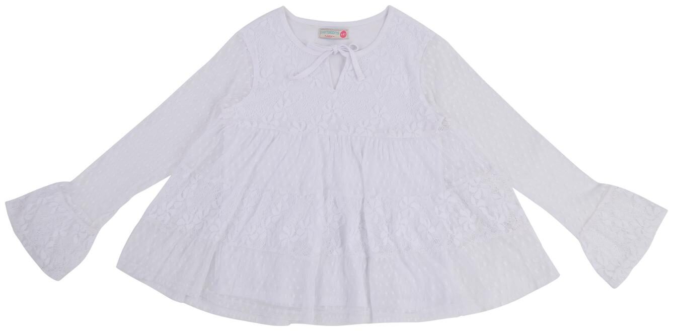 

Pantaloons Junior Girl Cotton Solid Top - White