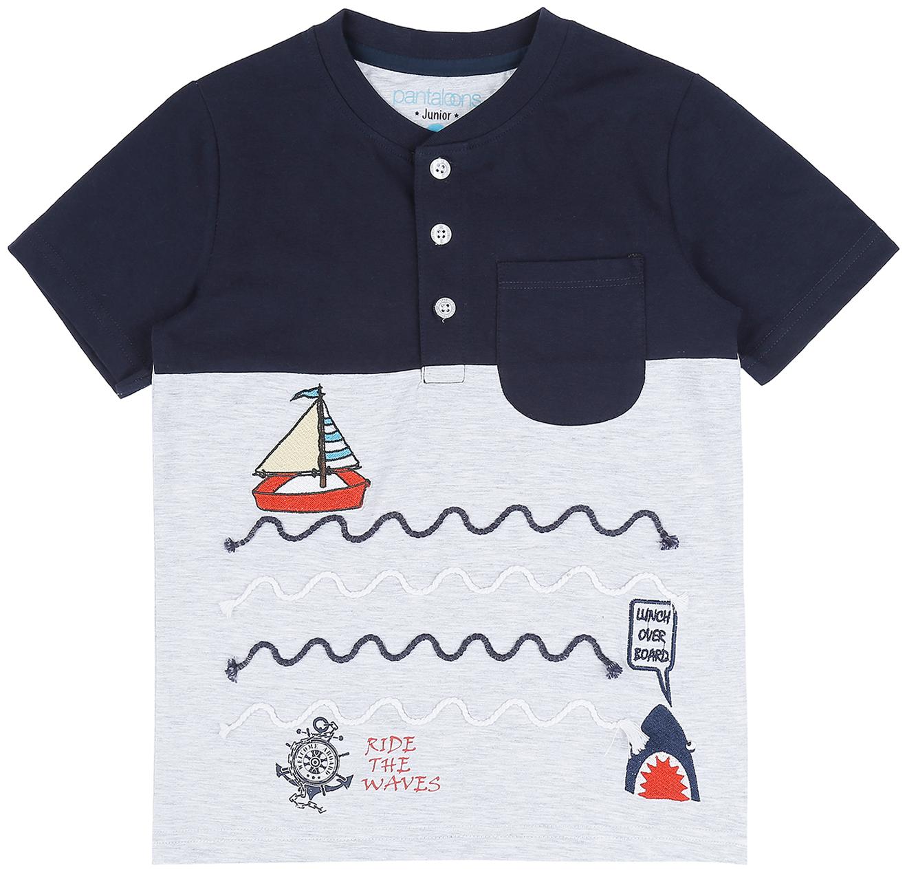 

Pantaloons Junior Boy Navy T-Shirt