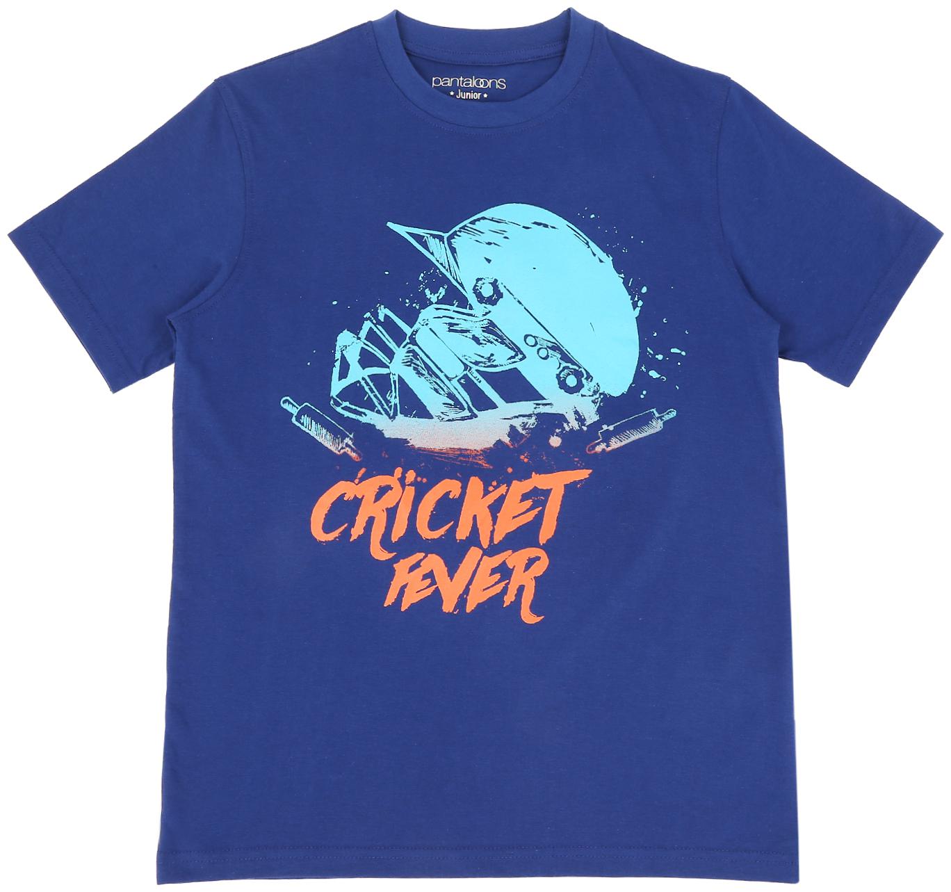 

Pantaloons Junior Boy Cotton Printed T-shirt - Blue