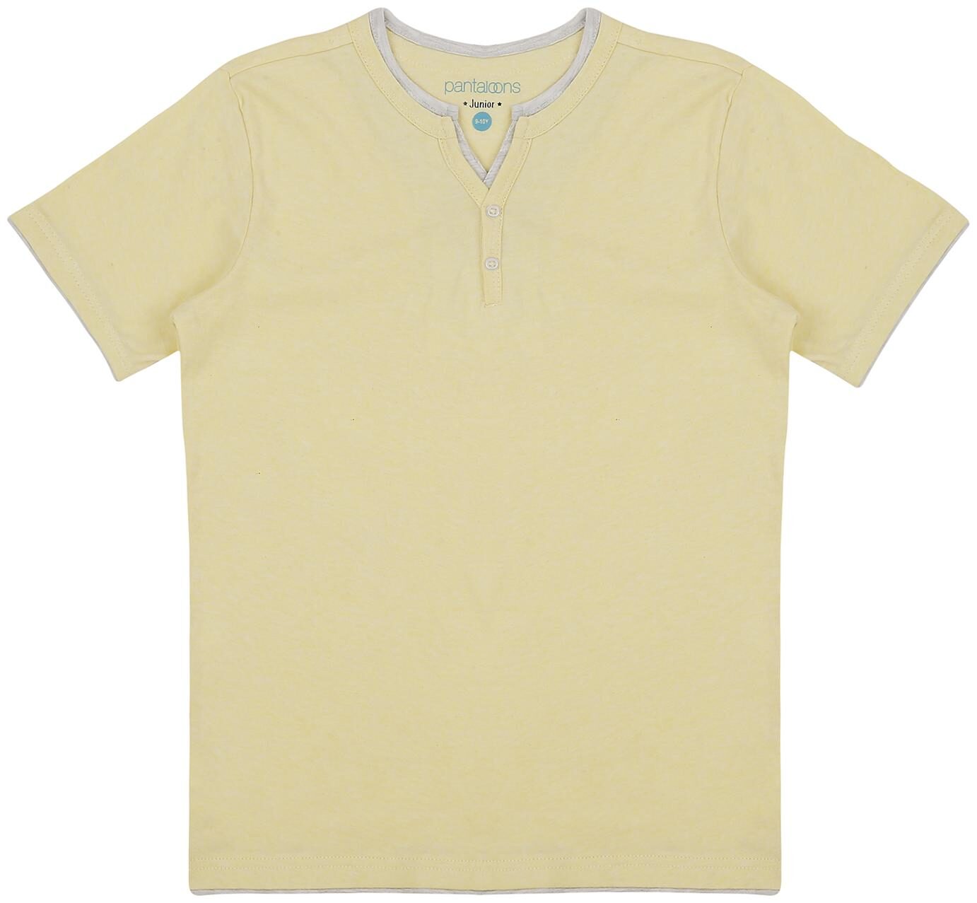 

Pantaloons Junior Boy Cotton Solid T-shirt - Yellow