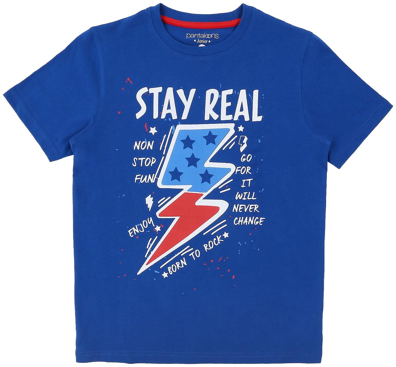 

Pantaloons Junior Boy Cotton Printed T-shirt - Blue