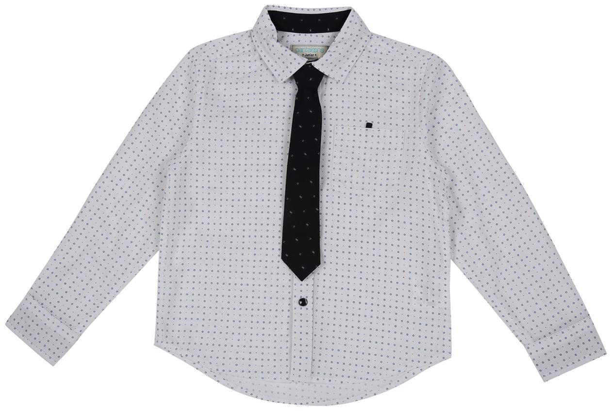 

Pantaloons Junior Boy Cotton Polka dots Shirt White