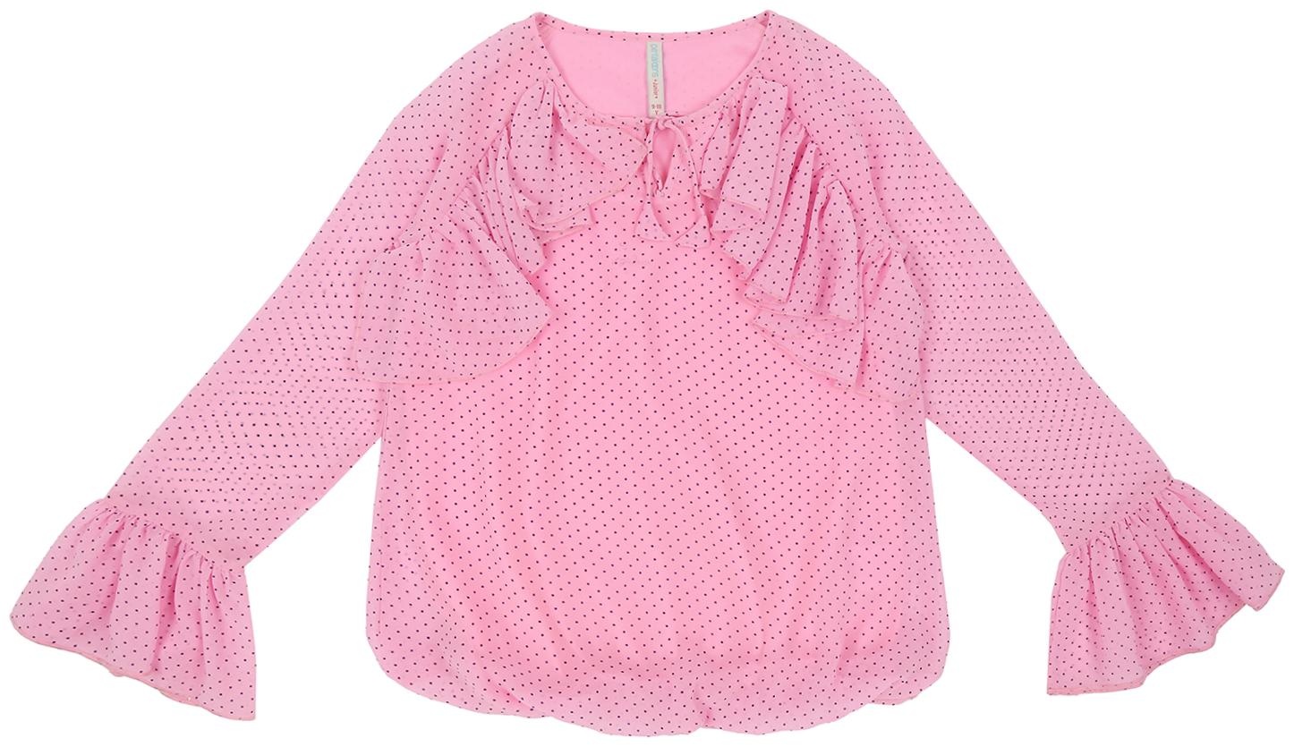 

Pantaloons Junior Girl Georgette Polka dots Top - Pink