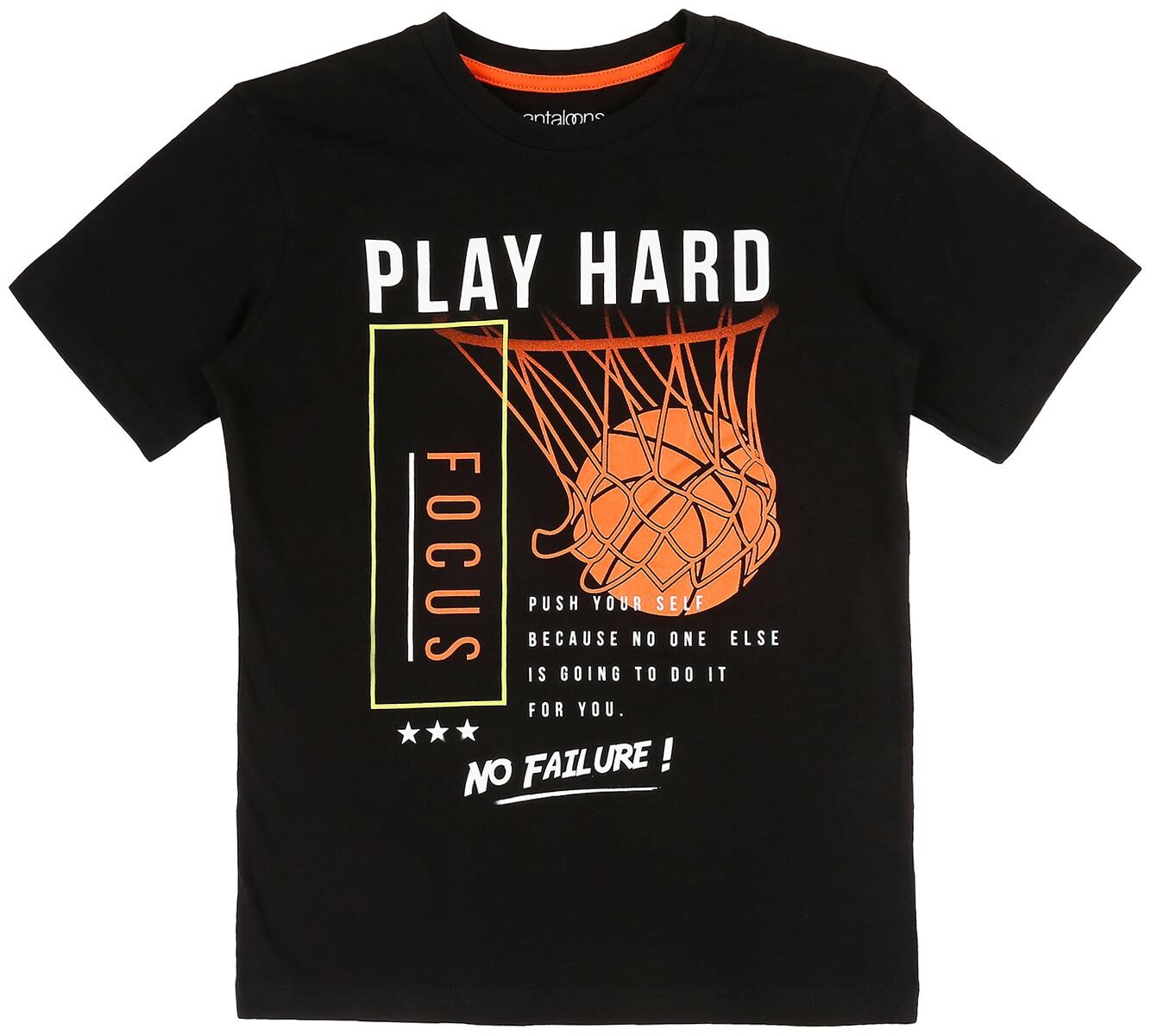 

Pantaloons Junior Boy Cotton Printed T-shirt - Black