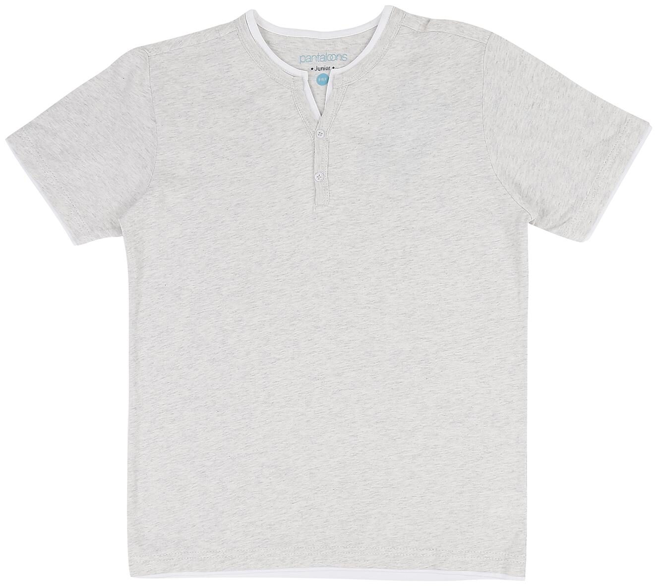

Pantaloons Junior Boy Cotton Solid T-shirt - Grey