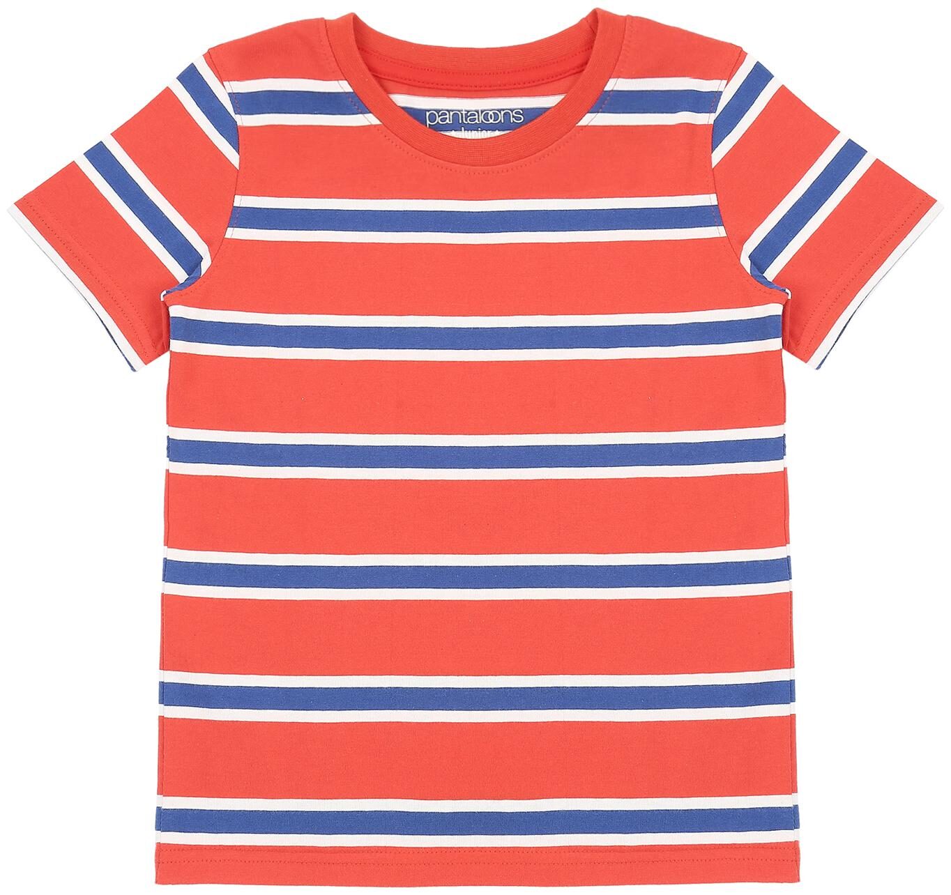

Pantaloons Junior Boy Cotton Striped T-shirt - Blue