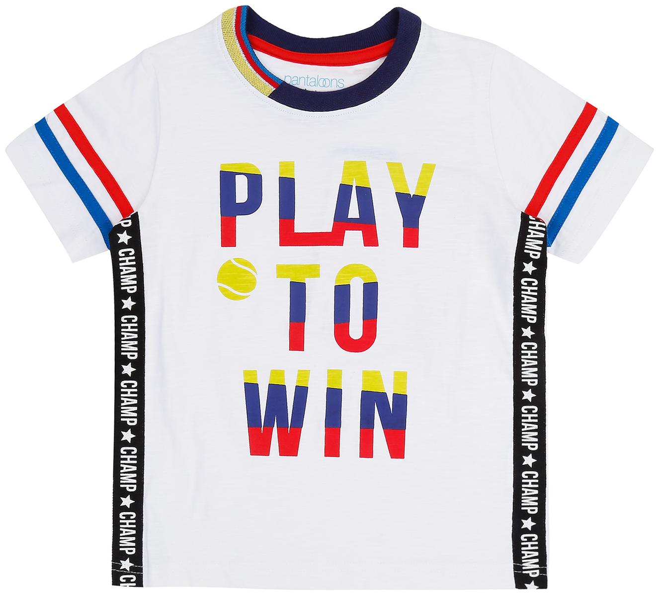 

Pantaloons Junior Boy Cotton Printed T-shirt - White