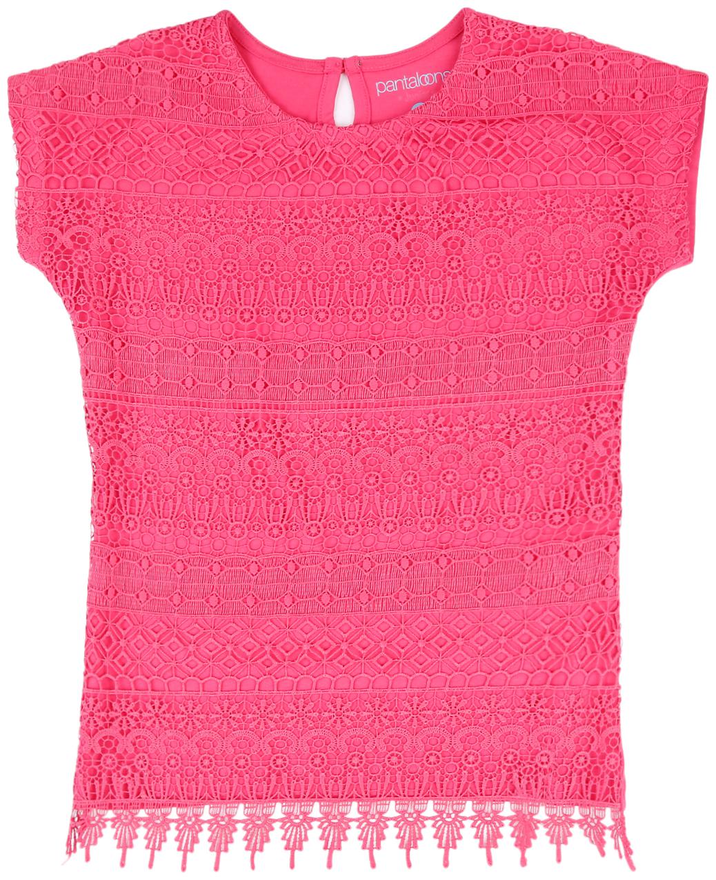 

Pantaloons Junior Girl Cotton Solid T shirt - Pink