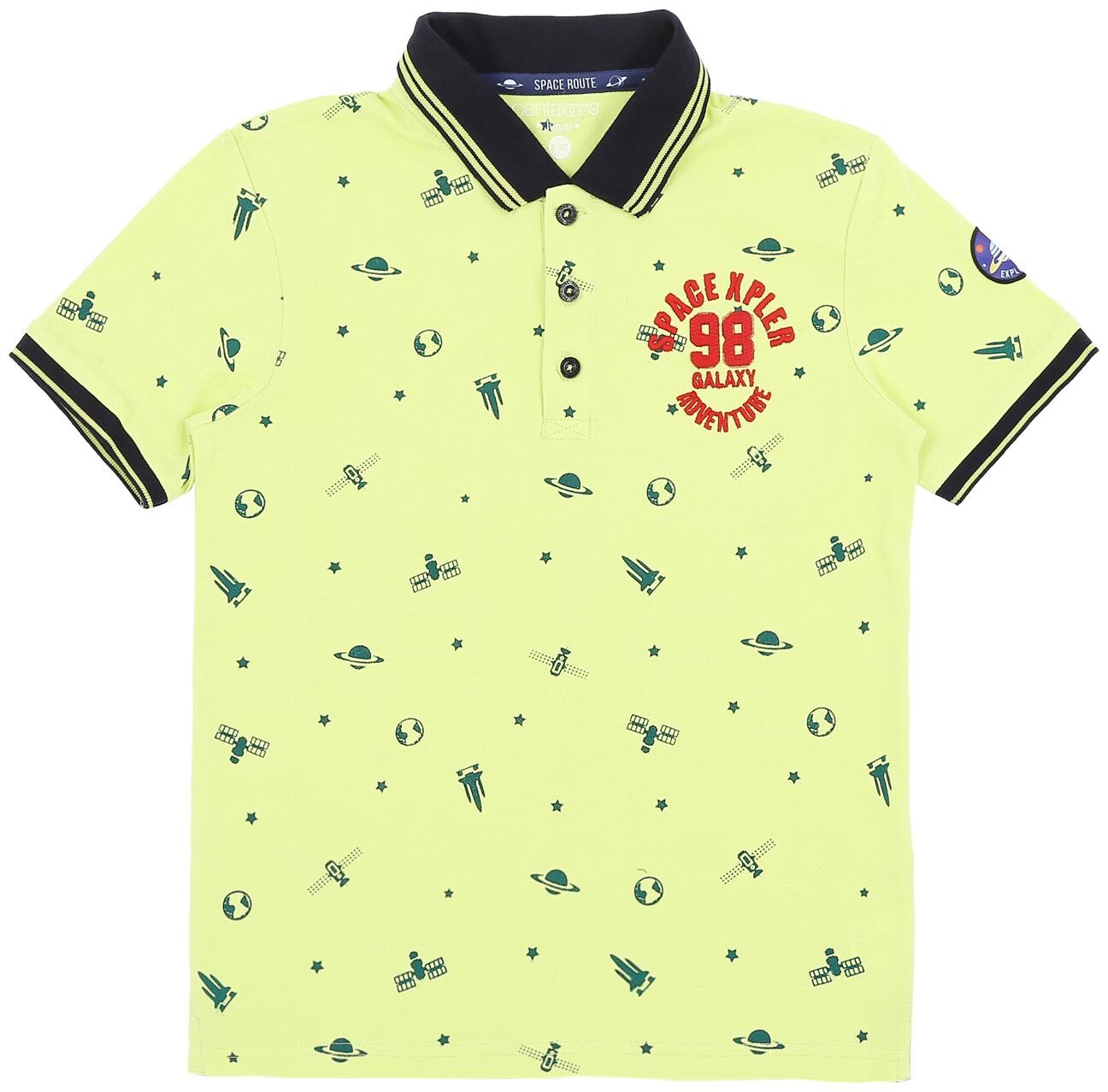 

Pantaloons Junior Boy Cotton blend Printed T-shirt - Yellow