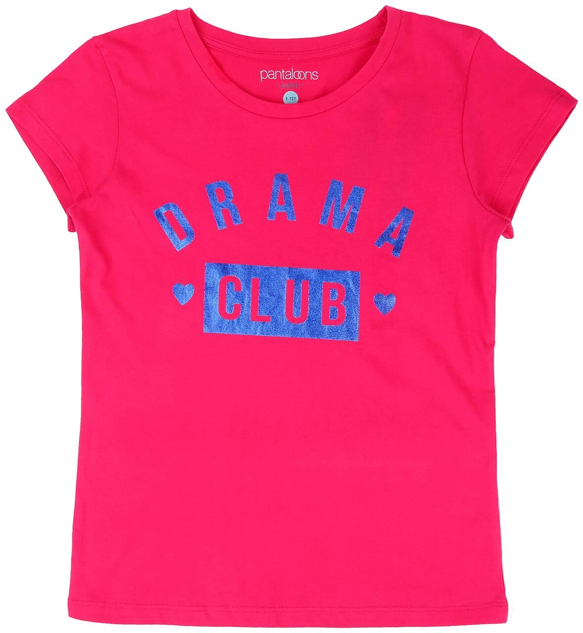 

Pantaloons Junior Girl Cotton Printed T shirt - Pink