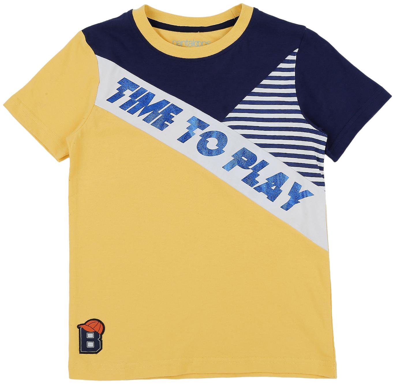 

Pantaloons Junior Boy Cotton Printed T-shirt - Yellow