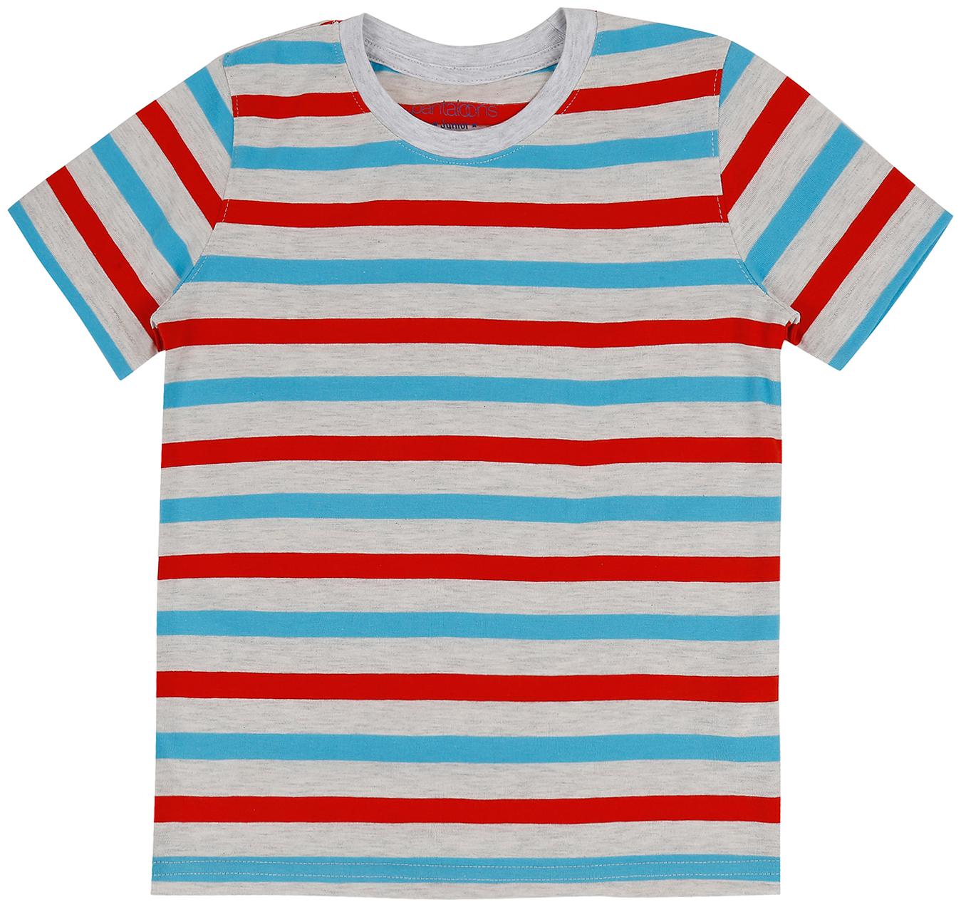 

Pantaloons Junior Boy Cotton Striped T-shirt - Grey