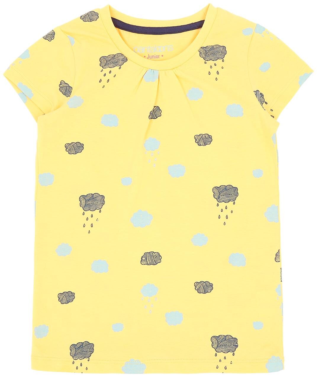 

Pantaloons Junior Girl Cotton Printed T shirt - Yellow