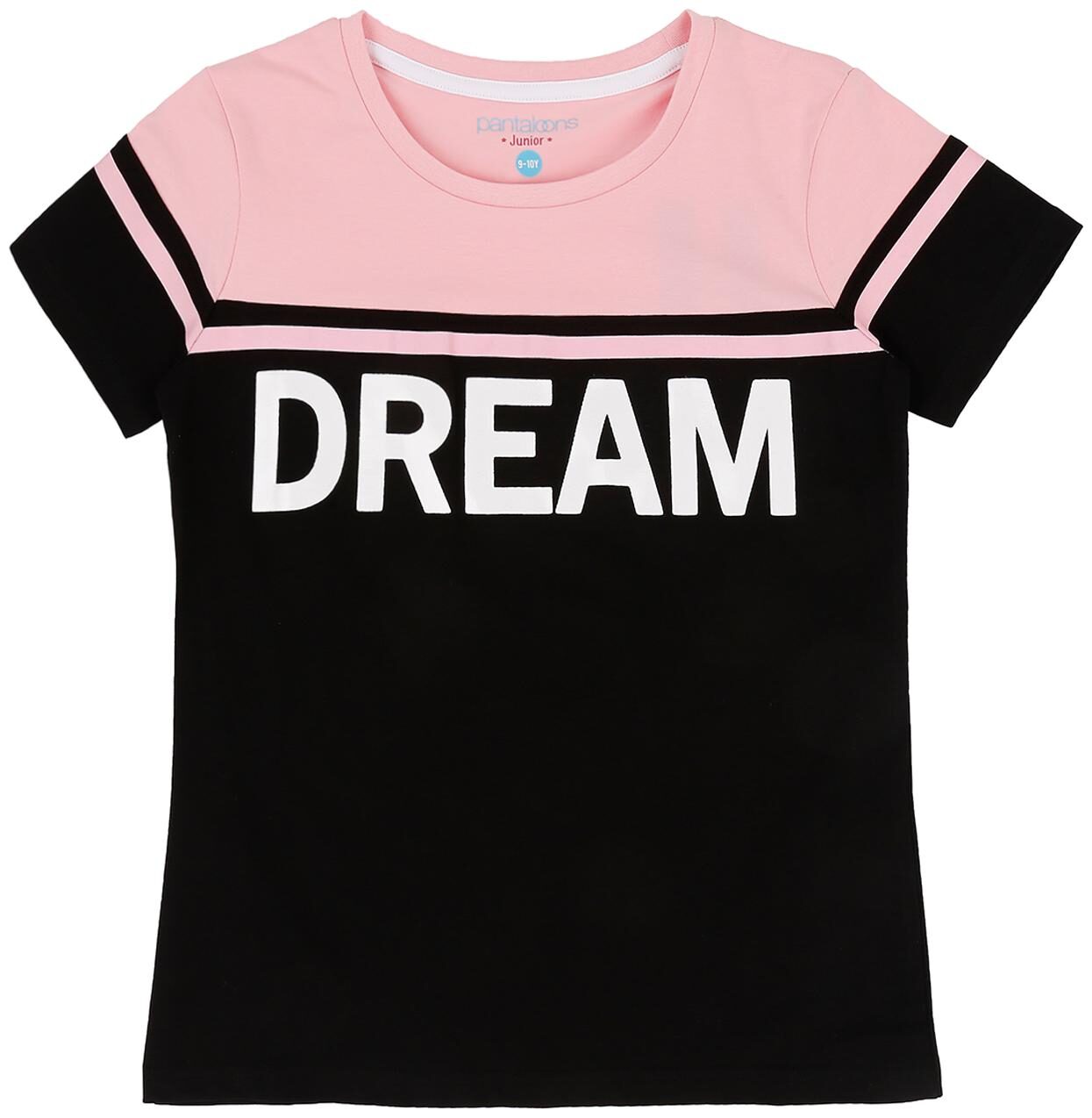 

Pantaloons Junior Girl Cotton Printed T shirt - Black