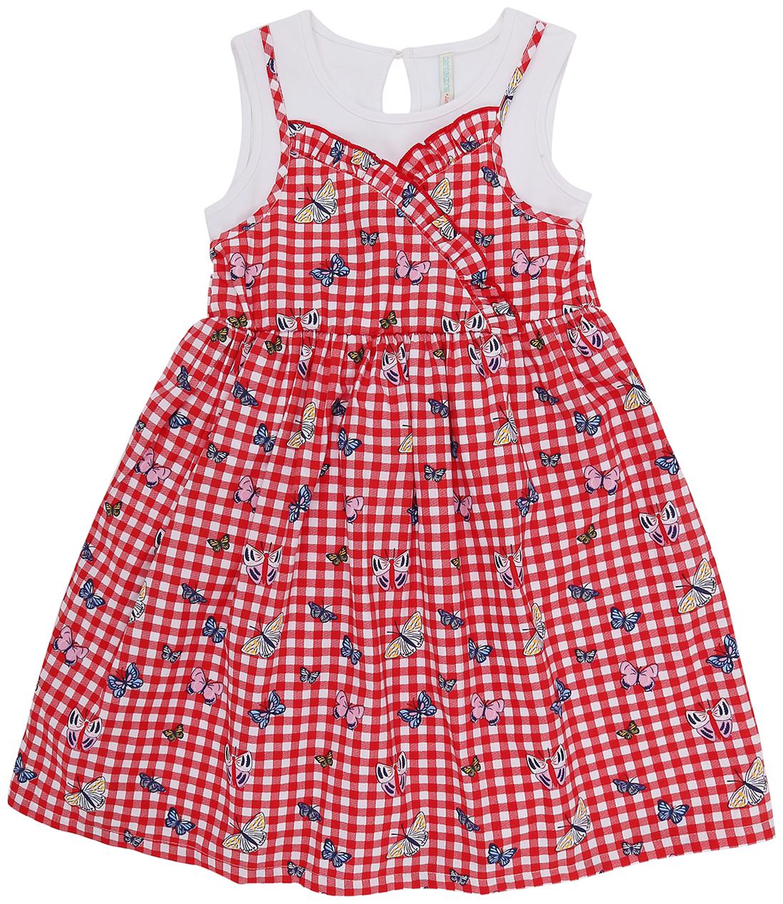 

Pantaloons Junior Red Cotton Sleeveless Knee Length Princess Frock ( Pack of 1 )