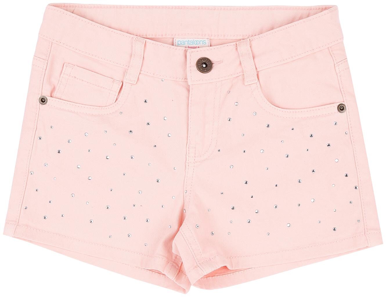 

Pantaloons Junior Girl Cotton Solid Regular shorts - Pink