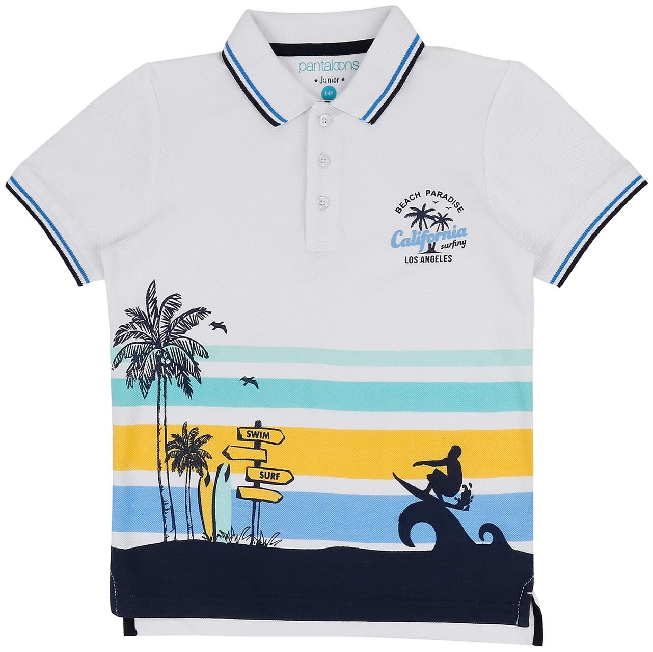 

Pantaloons Junior Boy Cotton Printed T-shirt - White