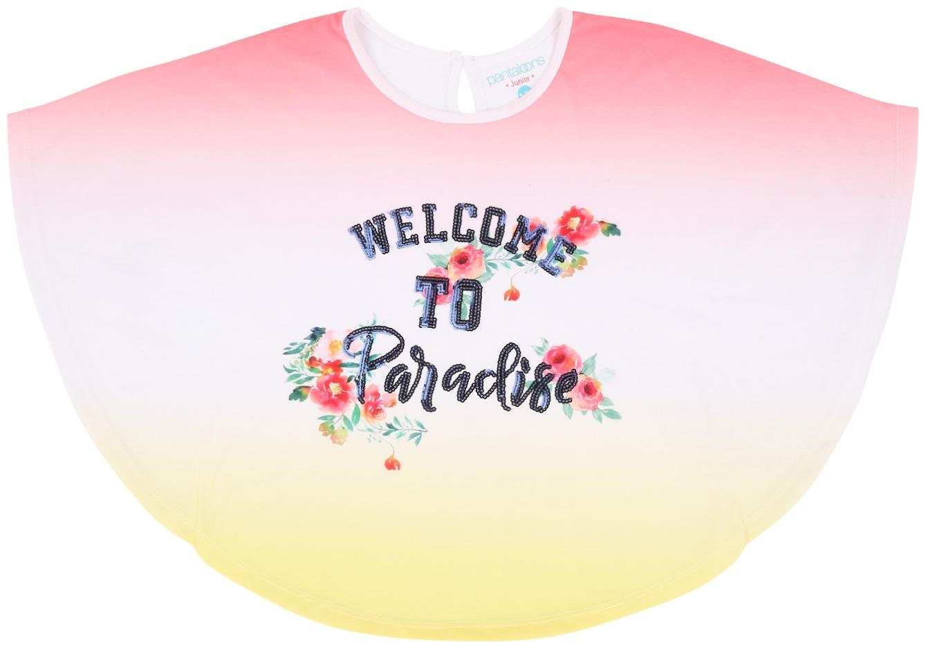 

Pantaloons Junior Girl Cotton Printed T shirt - Yellow
