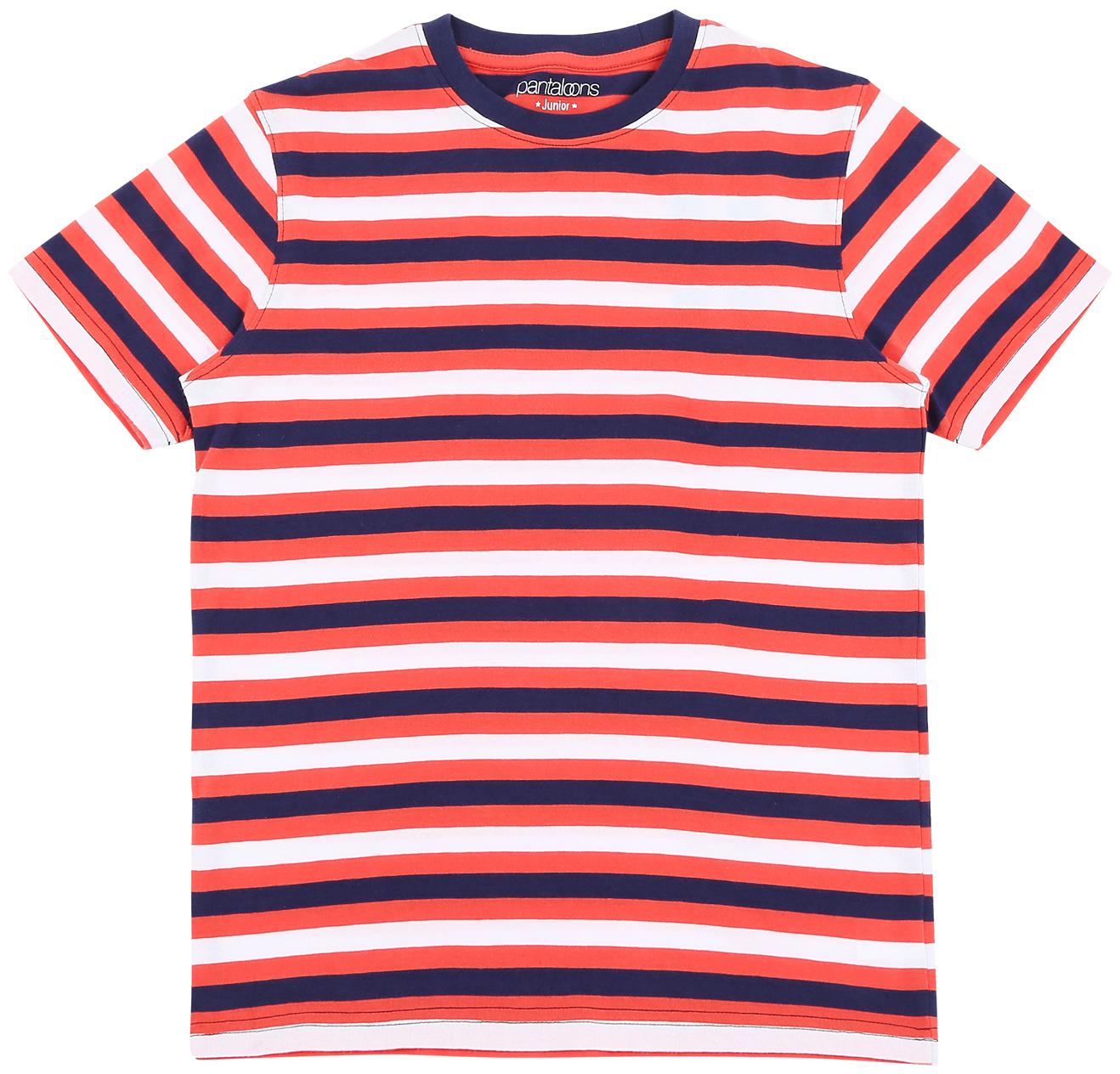 

Pantaloons Junior Boy Cotton Striped T-shirt - Multi