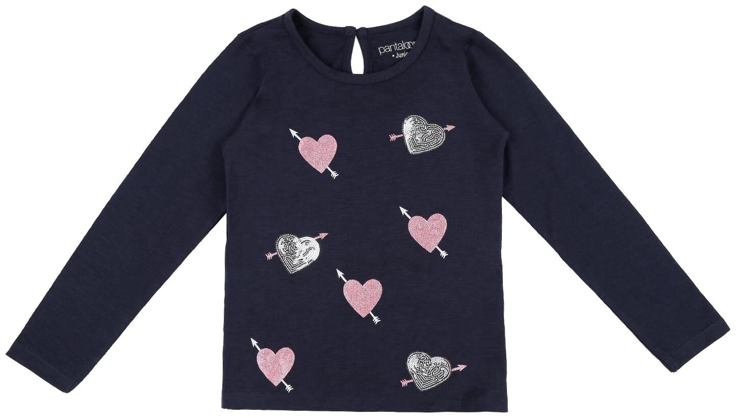 

Pantaloons Junior Girl Cotton Printed T shirt - Blue